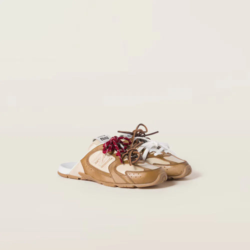 530 SL Mules – Bleached Leather & Gum Sole Cinnamon Travertine Gray