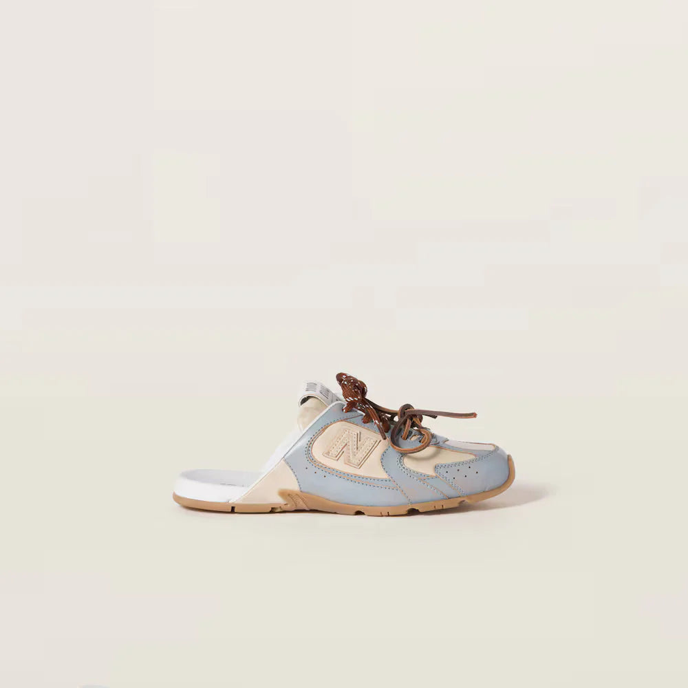 530 SL Mules – Bleached Leather & Gum Sole Sky Blue Travertine Gray