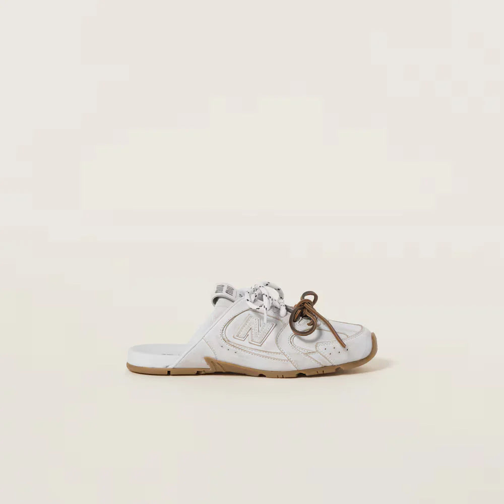 530 SL Mules - Bleached Leather & Gum Sole White