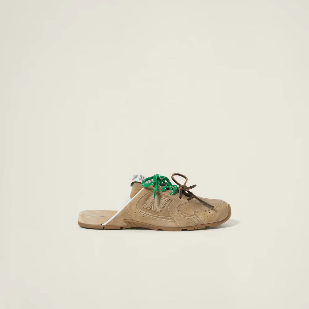 530 SL Mules – Bleached Suede & Gum Sole Ecru