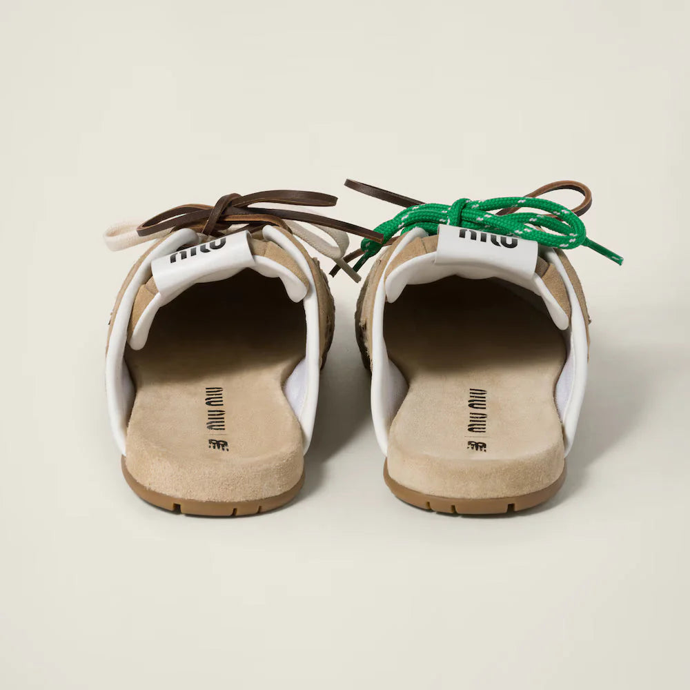 530 SL Mules – Bleached Suede & Gum Sole Ecru