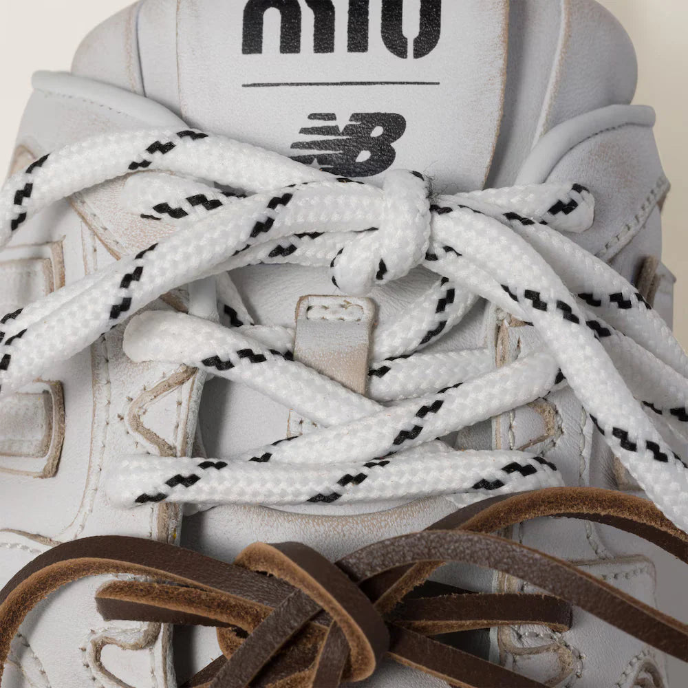 530 SL Mules – Bleached Leather & Gum Sole Travertine Gray White Edition