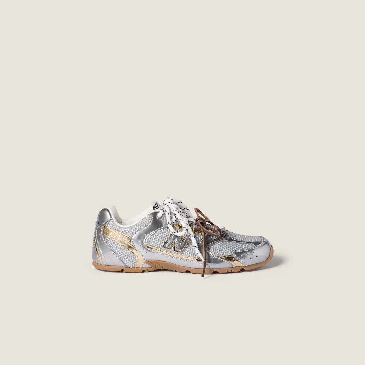 530 SL Runner – Metallic Mesh Gray & Gold accents