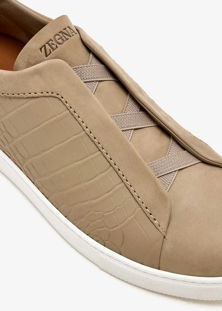 Croc Leather Triple Stitch SecondSkin