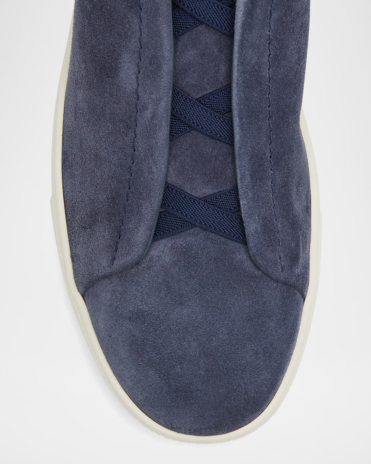 Suede Triple Stitch Slip-On Sneakers